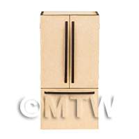 dollshouse miniature lasercut diy large double door fridge kit made up plain wood