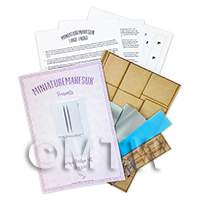 dollshouse miniature lasercut diy large double door fridge kit flat pack