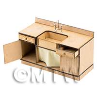 dollshouse miniature lasercut diy utility unit kit drawer open