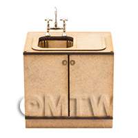 dollshouse miniature lasercut diy half sink kit made up 