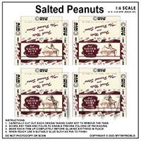 1:6th Dolls House Miniature Packaging Sheet of 4 Salted Nuts 