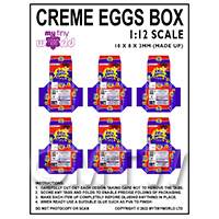 1:12th Dolls House Miniature Packaging Sheet of 6 Creme Eggs