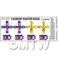 1:12th Dolls House Miniature Packaging Sheet of 8 Easter Eggs (Set A)
