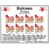1:24th Dolls House Miniature Packaging Sheet of 8 Brylcreem
