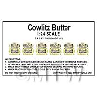 1:24th Dolls House Miniature Packaging Sheet of 6 Cowlitz Butter