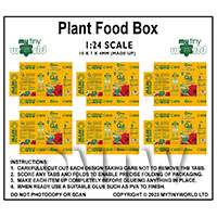1:24th Dolls House Miniature Packaging Sheet of 6 Plant Food Boxes
