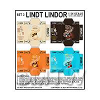 1:24th Dolls House Miniature Packaging Sheet of 4 Lindt Boxes (Set 2)
