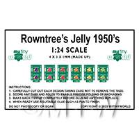 1:24th Dolls House Miniature Packaging Sheet of 6 Rowntrees Jelly