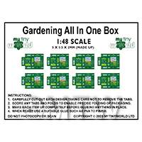 1:48th Dolls House Miniature Packaging Sheet of 6 Weed Killer Boxes