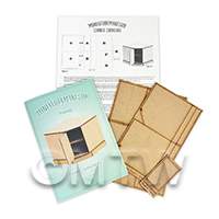 dollshouse miniature lasercut diy corner cupboard kit flat pack