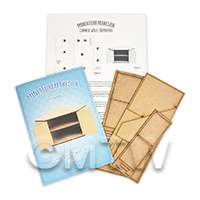 dollshouse miniature lasercut diy corner wall cupboard kit flat pack