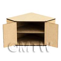 dollshouse miniature lasercut diy corner wall cupboard kit doors open