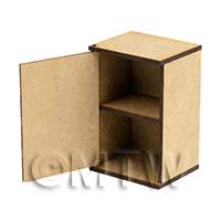 dollshouse miniature lasercut diy narrow wall cupboard kit doors open