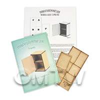 dollshouse miniature lasercut diy narrow wall cupboard kit flat pack
