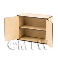 dollshouse miniature lasercut diy double wall cupboard kit doors open
