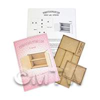 dollshouse miniature lasercut diy double wall cupboard kit flat pack