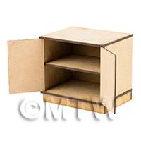dollshouse miniature lasercut diy double cupboard kit doors open