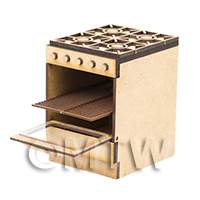 dollshouse miniature lasercut diy oven kit door open