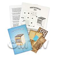 dollshouse miniature lasercut diy oven kit flat pack