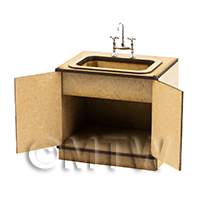 dollshouse miniature lasercut diy full sink kit doors open