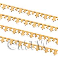 Dolls House Miniature Roof Trim Strips Set of 4 (Style 1)