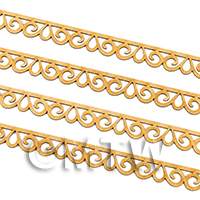 Dolls House Miniature Roof Trim Strips Set of 4 (Style 2)