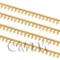 Dolls House Miniature Roof Trim Strips Set of 4 (Style 3)