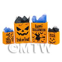 Dolls House Miniature Set of 4 Halloween Bags