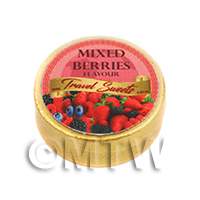 Dolls House Miniature Mixed Berries Travel Sweets Tin 