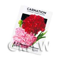 Dolls House Miniature Carnation RH Shumway Seed Packet 