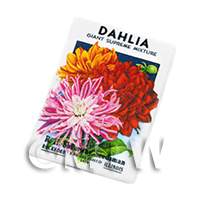 Dolls House Miniature Dahlia RH Shumway Seed Packet 