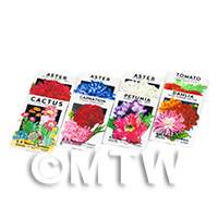 Dolls House Miniature Set of 8 RH Shumway Seed Packets