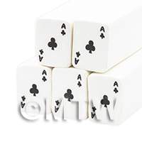 Unbaked Ace of Clubs Cane Nail Art And Jewellery UNC80