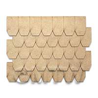 Dolls House Miniature Roofing Tile Strips Set of 7 (Style D)