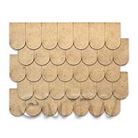 Dolls House Miniature Individual Roof Tiles Set of 150 (Style A)