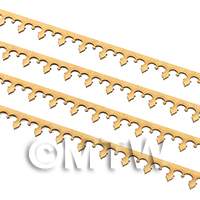 Dolls House Miniature Roof Trim Strips Set of 4 (Style C)