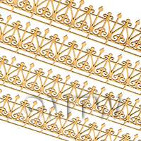 Dolls House Miniature Roof Trim and Railing Strips Set of 4 (Style D)