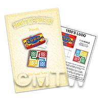 dolls house miniature Ludo board game flat pack kit