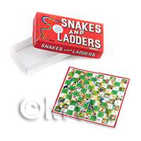 Dolls House Miniature 1:12th Snakes and Ladders Board Game Kit