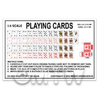 dolls house miniature Deck of Cards flat pack kit