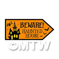Dolls House Miniature Haunted House Halloween Sign