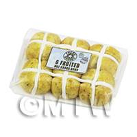 Dollls House Miniature Hot Cross Buns in Packet (Blue Label)