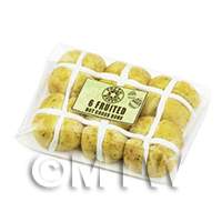 Dollls House Miniature Hot Cross Buns in Packet (Green Label)