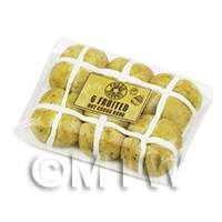 Dollls House Miniature Hot Cross Buns in Packet (Yellow Label)