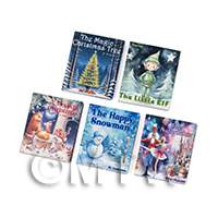Dolls House Miniature Set of 5 Childrens Christmas Books (Set 5)
