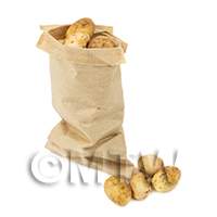 Dolls House Miniature Handmade Dirty Potato in Bag