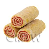 Dolls House Miniature Handmade Swiss Roll