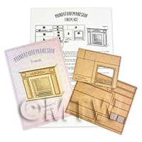 dollshouse miniature lasercut diy fireplace kit flat pack