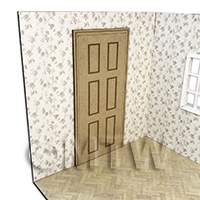dollshouse miniature false door in a room