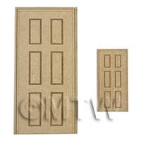 dollshouse miniature false door 1/24th compared to 1/12th door